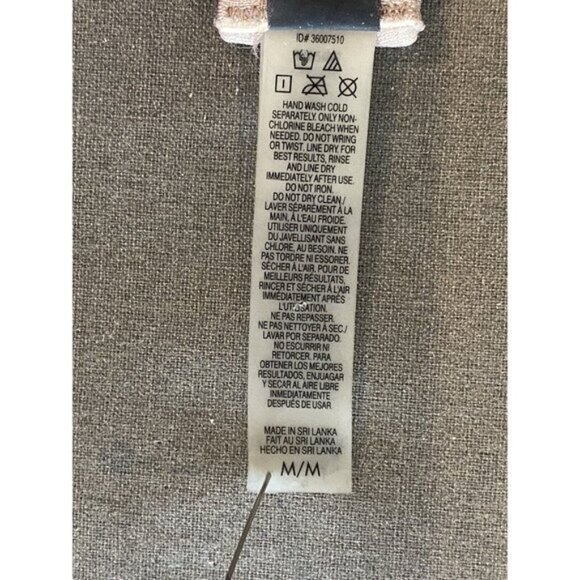 Victoria's Secret Bandeau Champagne Color Rhinestone Center Bikini Top Size M - Picture 7 of 7